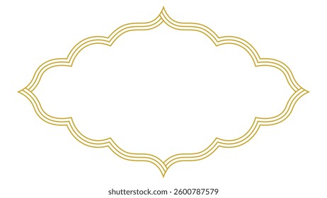 Elegant Ornament Frame PNG | Vintage Border Vector with Transparent Background gold vintage frame on a white background