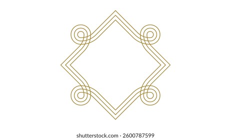 Elegant Ornament Frame PNG | Vintage Border Vector with Transparent Background gold vintage frame on a white background