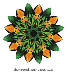 elegant ornament with a green concept