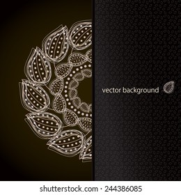 Elegant ornament with lacy leaves. EPS10 vector file organized in layers for easy editing. 