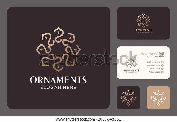 elegant
ornament logo design and business card
template.