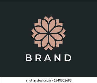 Elegant ornament logo icon. Universal ornament design.