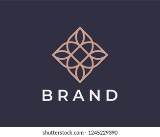 Elegant ornament logo icon. Universal ornament design.