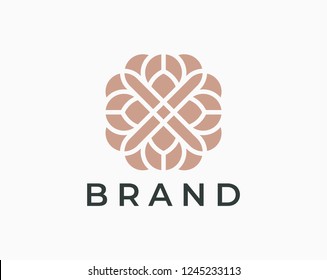 Elegant ornament logo icon. Universal ornament design.