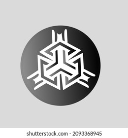 Elegant Ornament Logo Template. Abstract Royal Element.Outline Geometric Emblem. Sacred Logo Icon.Best identity for Luxury Brands, Restaurants, Shops, Hotels, Boutiques, Jewelry, and Cosmetics