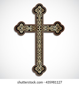 Silhouette Celtic Ornament Cross Vector Illustration Stock Vector ...