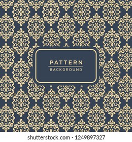 Elegant ornamental baroque style pattern background In Gold Color 