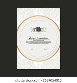 Elegant Ornamental Bordered Certificate of Achievement Template for Formal Award