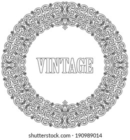 elegant ornamental circle/ vector illustration