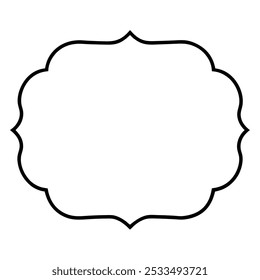 Elegant Ornamental Decorative Frame on White Background | Classic and Minimalist Design