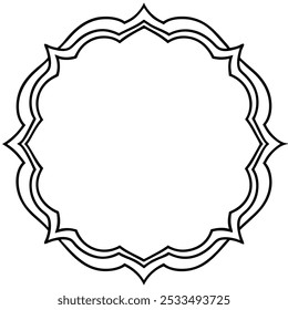 Elegant Ornamental Decorative Frame on White Background | Classic and Minimalist Design