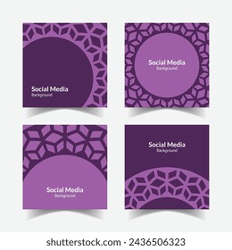 elegant ornamental decorative pattern square background social media design template