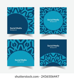 elegant ornamental decorative pattern square background social media design template
