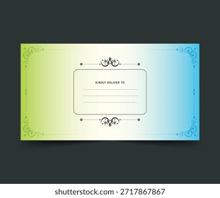 Sobre ornamental elegante de la entrega con el fondo degradado para las ocasiones especiales