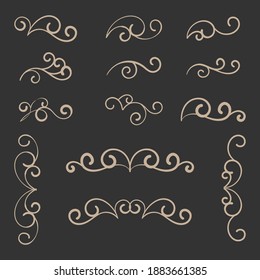 Elegantes elementos ornamentales. - Vector.