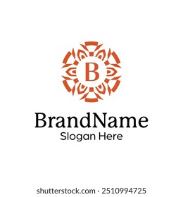 Elegant ornamental emblem premium crest template logo
