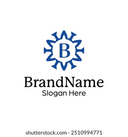 Elegant ornamental emblem premium crest template logo
