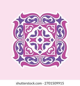 Vetor de padrão floral ornamental elegante, ornamento de Mandala árabe elegante