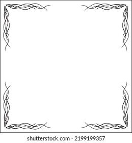 Eleganter Zierrahmen, Zierrahmen für Grußkarten, Banner, Einladungen. Einzige Vektorgrafik.