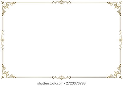 Conjunto de quadros ornamentais elegantes, com padrões decorativos delicados, ideal para certificados, convites, prêmios e desenhos formais. Ilustração vetorial.