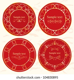 Elegant ornamental labels. Vector set