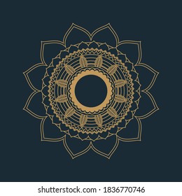 Elegant ornamental mandala background design with gold color. arabic vector mandala background. Circular pattern in the form of a mandala. Henna tatoo mandala. Mehndi style.