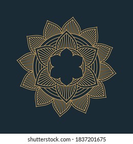 Elegant ornamental mandala background design with gold color. arabic vector mandala background. Circular pattern in the form of a mandala. Henna tatoo mandala. Mehndi style.