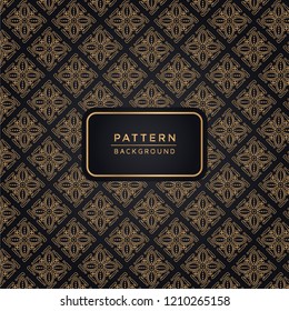 Elegant ornamental pattern background In Gold Color