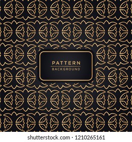 Elegant ornamental pattern background In Gold Color