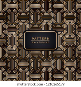 Elegant ornamental pattern background In Gold Color