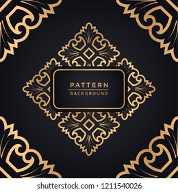 Elegant ornamental pattern background In Gold Color