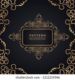 Elegant ornamental pattern background In Gold Color