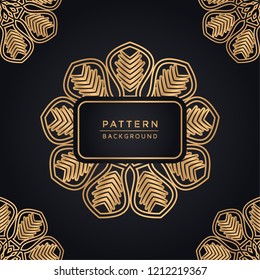 Elegant ornamental pattern background In Gold Color