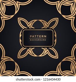 Elegant ornamental pattern background In Gold Color