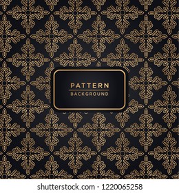 Elegant ornamental pattern background In Gold Color