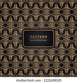 Elegant ornamental pattern background In Gold Color
