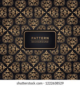 Elegant ornamental pattern background In Gold Color