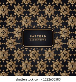 Elegant ornamental pattern background In Gold Color