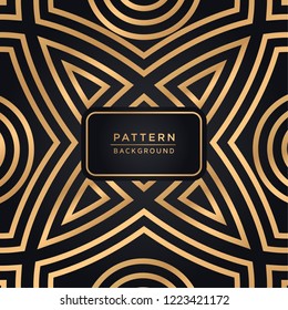 Elegant ornamental pattern background In Gold Color