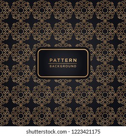 Elegant ornamental pattern background In Gold Color