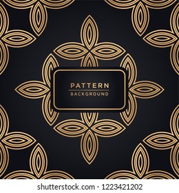Elegant ornamental pattern background In Gold Color