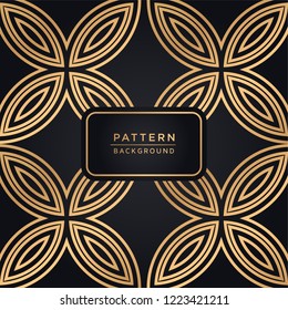 Elegant ornamental pattern background In Gold Color