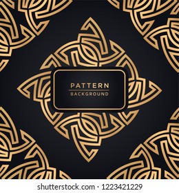 Elegant ornamental pattern background In Gold Color