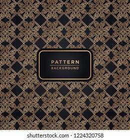 Elegant ornamental pattern background In Gold Color