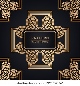 Elegant ornamental pattern background In Gold Color