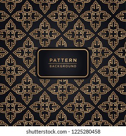 Elegant ornamental pattern background In Gold Color
