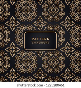 Elegant ornamental pattern background In Gold Color