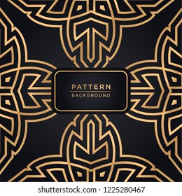 Elegant ornamental pattern background In Gold Color