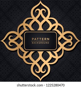 Elegant ornamental pattern background In Gold Color