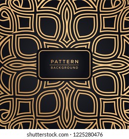 Elegant ornamental pattern background In Gold Color